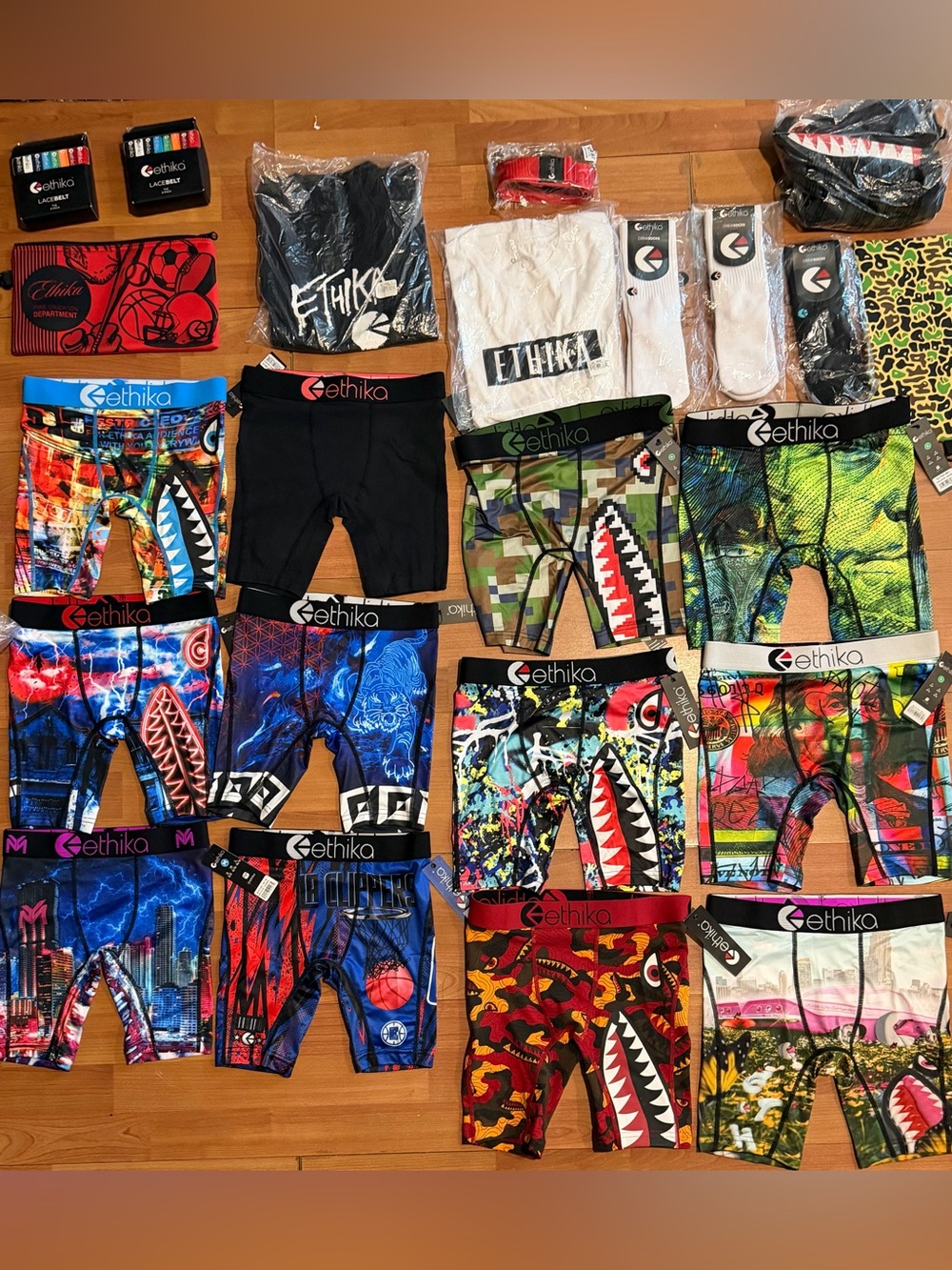Kids boxer briefs, medium and large accessories clothing bundle boys ETHIKA MX4